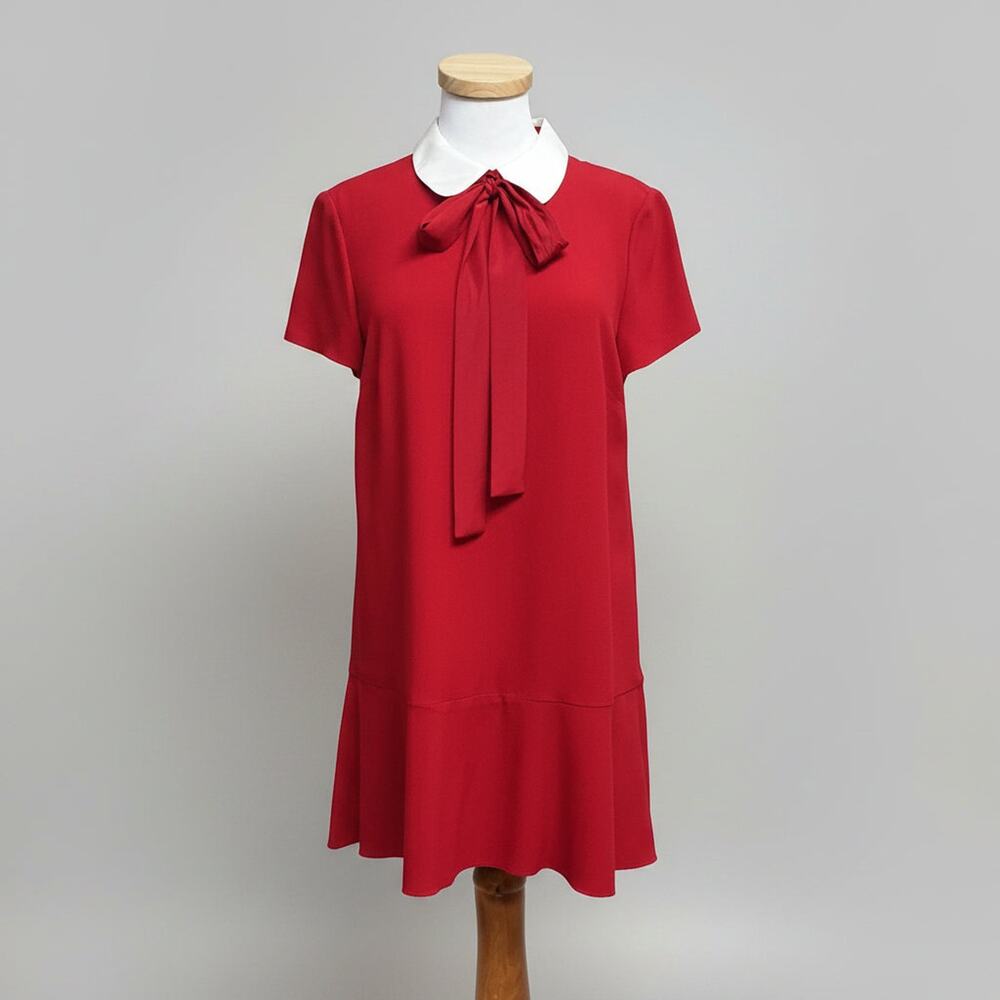 Red Valentino red shift dress with bow, size 4/6, LIKE NEW!